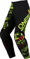 ONeal Element Attack S23,  textile pants,  color: Black/Neon-Yellow,  size: 28