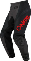 ONeal Element Racewear S25,  textile pants,  color: Black/Dark Grey/Red,  size: 38