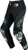 ONeal Element Rancid,  textile pants kids,  color: Black/White/Green/Red,  size: 28