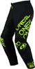 ONeal Element Static S25,  textile pants,  color: Black/Neon-Yellow,  size: 32