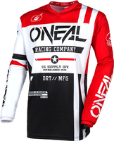 ONeal Element Warhawk,  jersey,  color: Black/White/Red,  size: XL