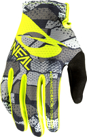 ONeal Matrix Camo V.22,  gloves,  color: Grey/Light Grey/Neon-Yellow,  size: M