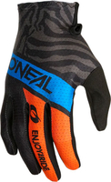 ONeal Matrix Shocker S25,  gloves kids,  color: Black/Blue/Orange/Grey,  size: XS