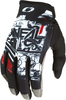 ONeal Mayhem Scarz V.22,  gloves,  color: Black/White/Red,  size: S