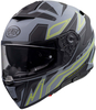 Premier Devil EL,  integral helmet,  color: Matt Grey/Black/Neon-Yellow,  size: L