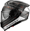 Premier Evoluzione SP,  integral helmet,  color: Matt Black/Silver/Red,  size: XXL