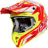 Premier Exige QX,  motocross helmet,  color: Black/White/Neon-Yellow,  size: L