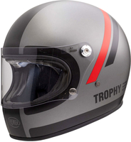 Premier Trophy DO,  integral helmet,  color: Matt Grey/Black/Red,  size: S