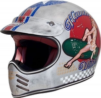 Premier Trophy MX Pin up,  cross helmet