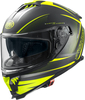 Premier Typhoon FR,  full face helmet,  color: Matt Black/Neon-Yellow,  size: S