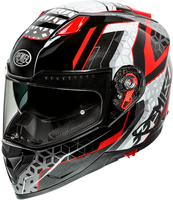 Premier Vyrus EM,  integral helmet,  color: Black/White/Red,  size: L