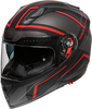 Premier Vyrus ND,  integral helmet,  color: Matt Black/Dark Grey/Red,  size: XXL