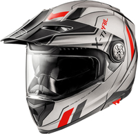 Premier XTrail XT,  flip up helmet,  color: Matt Silver/Black/Red,  size: M