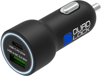 Quad Lock Dual USB-A/USB-C,  car charger
