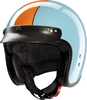 Redbike RB-801 Gasoline,  jet helmet,  color: Light Blue/Orange,  size: XXL