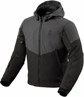 Revit Afterburn H2O,  textile jacket waterproof,  color: Black/Dark Grey,  size: S