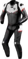 Revit Beta,  leather suit 2pcs. perforated,  color: Black/White/Neon-Red,  size: 52