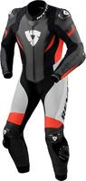 Revit Control,  leather suit 1pcs. perforated,  color: Black/Neon-Red,  size: 46
