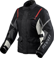 Revit Horizon 3 H20,  textile jacket waterproof women,  color: Black/Red/Light Grey,  size: 38