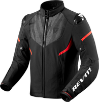 Revit Hyperspeed 2 H2O,  textile jacket waterproof,  color: Black/Neon-Red,  size: S
