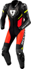 Revit Hyperspeed 2,  leather suit 1pcs. perforated,  color: Black/Neon-Red/Grey/Neon-Yellow,  size: 48
