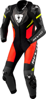 Revit Hyperspeed 2,  leather suit 1pcs. perforated,  color: Black/Neon-Red/Grey/Neon-Yellow,  size: 52