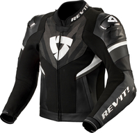 Revit Hyperspeed 2 Pro,  leather jacket perforated,  color: Black/Dark Grey/White,  size: 52