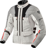 Revit Offtrack 2 H2O,  textile jacket waterproof,  color: Light Grey/Silver,  size: M