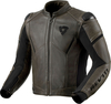 Revit Parallax,  leather/textile jacket,  color: Olive/Black,  size: 56