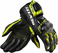 Revit Quantum 2,  gloves,  color: Black/Neon-Yellow,  size: L