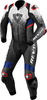 Revit Quantum 2,  leather suit 1pcs. perforated,  color: Black/White/Blue/Neon-Red,  size: 48