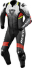 Revit Quantum 2,  leather suit 1pcs. perforated,  color: Black/White/Neon-Red/Neon-Yellow,  size: 48