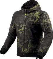 Revit Saros,  textile jacket,  color: Black/Dark Green,  size: XL