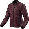 Revit Shade H2O Leopard,  textile jacket waterproof woman,  color: Dark Red/Black,  size: XL