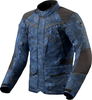 Revit Voltiac 3 H2O Camo,  textile jacket waterproof,  color: Dark Blue/Blue/Black,  size: 3XL