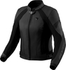 Revit Xena 4,  leather jacket women,  color: Black/Dark Grey,  size: 46