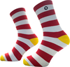 Riding Culture Block Stripe LT,  socks unisex,  color: Red/White/Yellow,  size: 27-31 EU