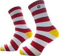 Riding Culture Block Stripe LT,  socks unisex,  color: Red/White/Yellow,  size: 44-47 EU