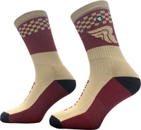 Riding Culture Checkerboard,  socks unisex,  color: Red/Beige/Black,  size: 36-39 EU