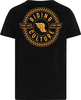 Riding Culture RC5011 Checkerboard Circle,  t-shirt,  color: Black/Orange,  size: XL