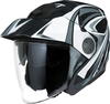 Rocc 271,  jet helmet,  color: Black/White/Grey,  size: XXL