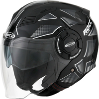 Rocc 285 Dekor,  open face helmet,  color: Black/White,  size: M