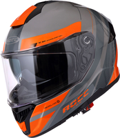 Rocc 862,  full face helmet,  color: Grey/Orange,  size: L