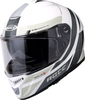 Rocc 862,  integral helmet,  color: White/Black,  size: L