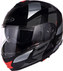 Rocc 982,  flip-up helmet,  color: Matt-Black/Grey/Silver,  size: L