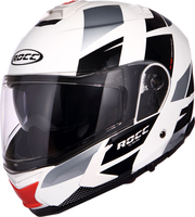 Rocc 982,  flip-up helmet,  color: White/Black/Grey,  size: M