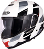 Rocc 982,  flip-up helmet,  color: White/Black/Grey,  size: XS