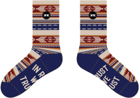 Rokker Boho Trust,  socks unisex,  color: Beige/Blue/Red,  size: 40-43 EU