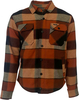 Rokker Boulder,  shirt/textile jacket,  color: Dark Red/Beige/Brown,  size: 4XL
