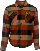 Rokker Boulder,  shirt/textile jacket,  color: Dark Red/Beige/Brown,  size: 4XL